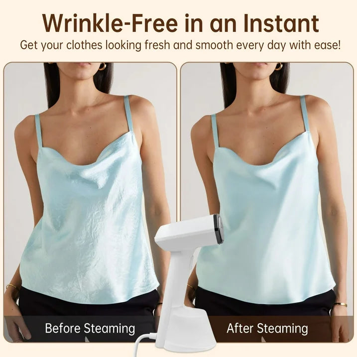 Reichtum Steamer for Clothes, Handheld Clothes Steamer,15S Fast Heat up, Upgraded Large Detachable Water Tank, Lightweight Portable Steamer for Home, Office and Travel