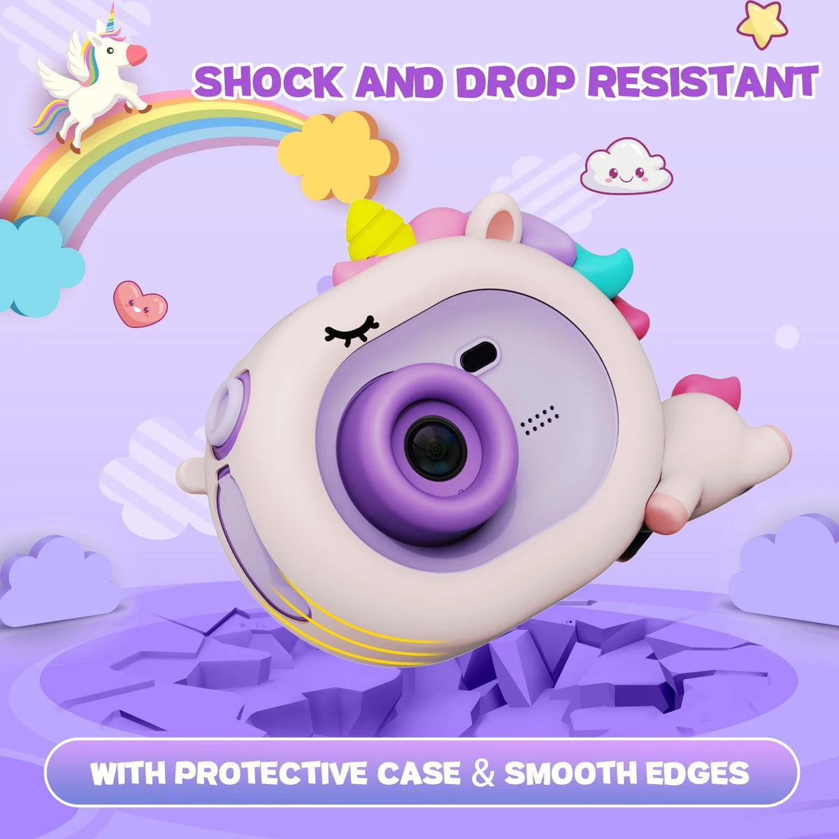 JoyStone Kids Camera for Kids, Toddler Camera Christmas Birthday Toys Gifts, Children's Camera with Flip-up Lens for Selfie & Video, 1080P HD Kids Selfie Digital Camera with 32G SD Card