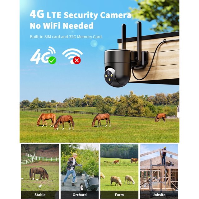 4G LTE Cellular Security Camera WP-HG-BW08