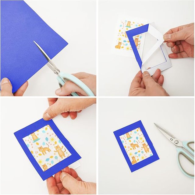 MEARCOOH Self Adhesive Foam Sheets, Blue 9x12 Inch 2mm Sticky Eva Foam Paper for Crafts Cardmaking Photo Frames Classroom Scrapbooking Christmas Crafts (Blue 10 Sheets)