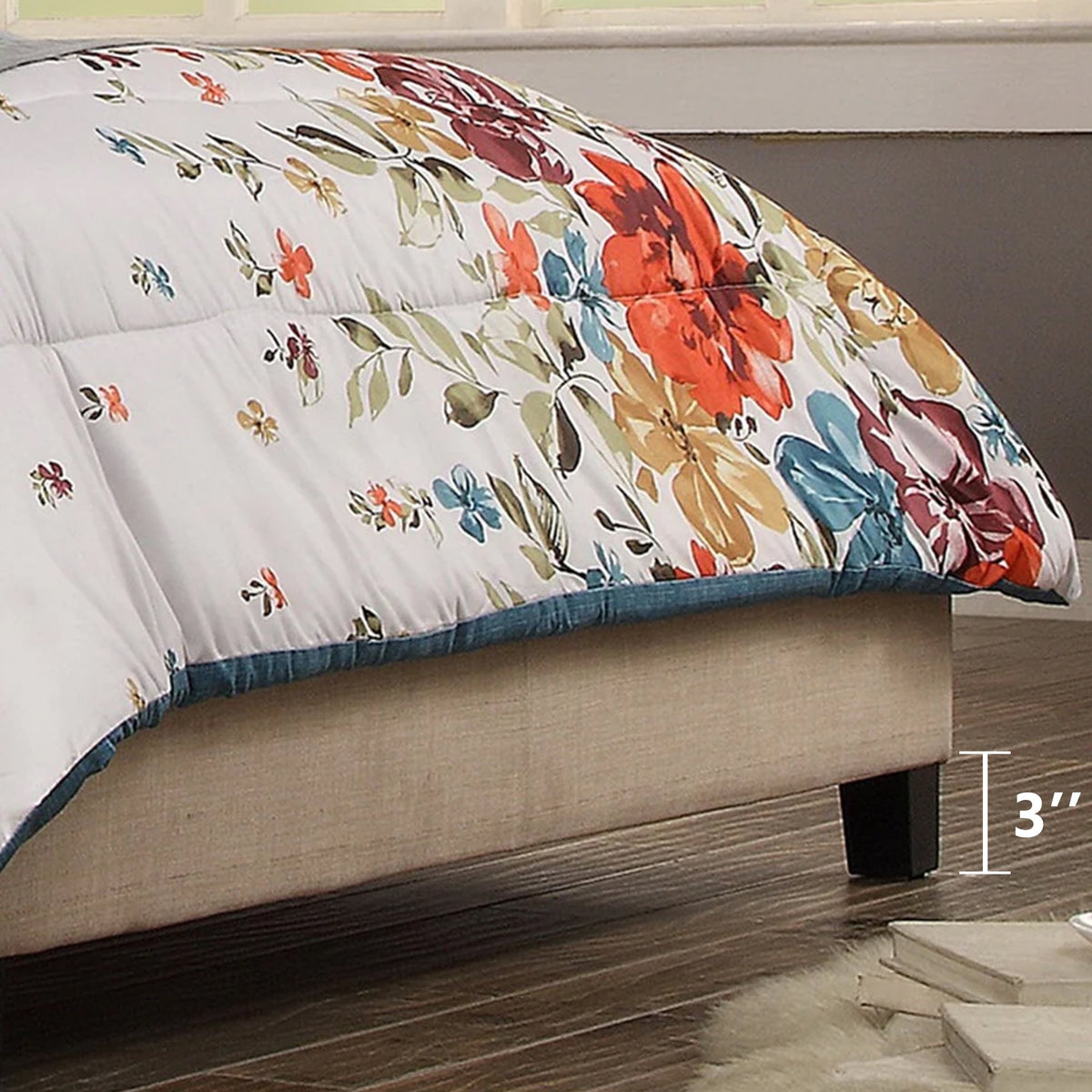 Queen Size Classical Bed Frame with Adjustable Button Tufted Headboard, Fabric Upholstered Platform Bed Frame for Bedroom, Strong Wooden Slat Support, Easy Assembly, Beige