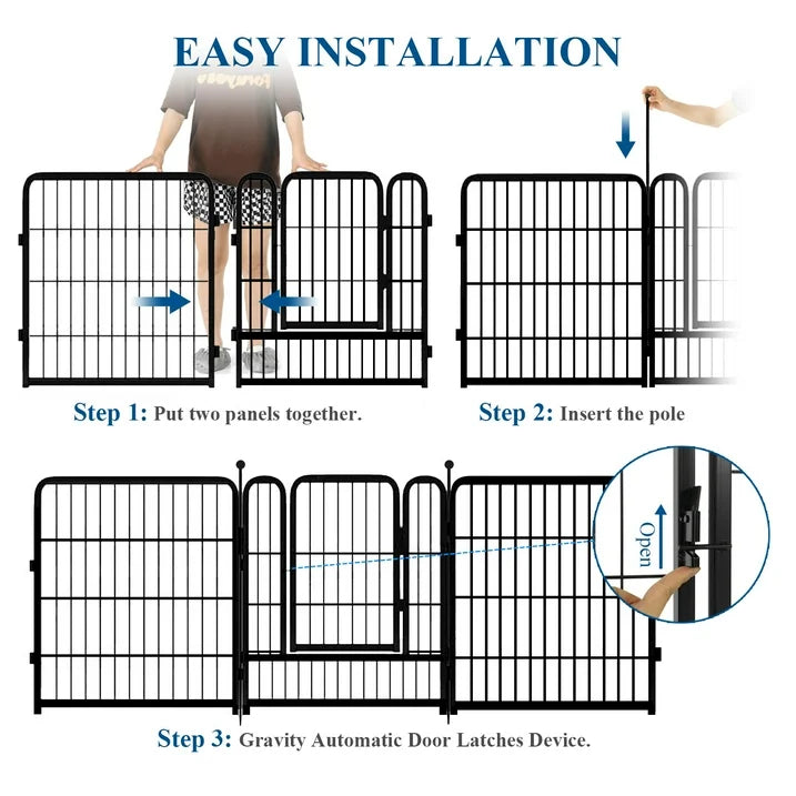 Suchown Dog Playpen Outdoor, 16 Panels 32 Height Dog Fence Exercise Pen for Large/Medium/Small Dogs, Pet Puppy Playpen for RV, Yard, Camping