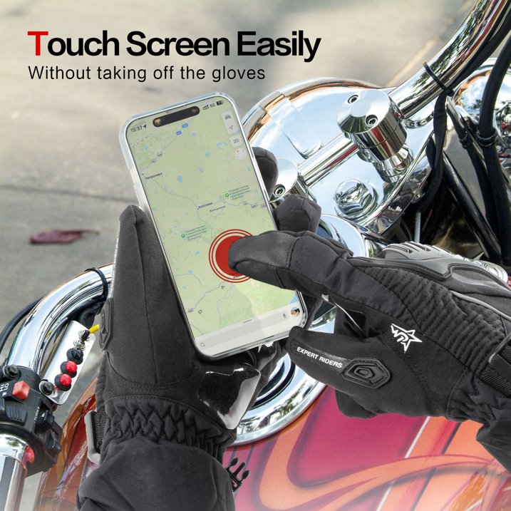 Deli Motorcycle Gloves for Men, Touchscreen Riding Gloves,Anti-Slip Dirt Bike Gloves for Motorbike, Racing, Cycling, Dirt Bike, ATV, Motocross, BMX