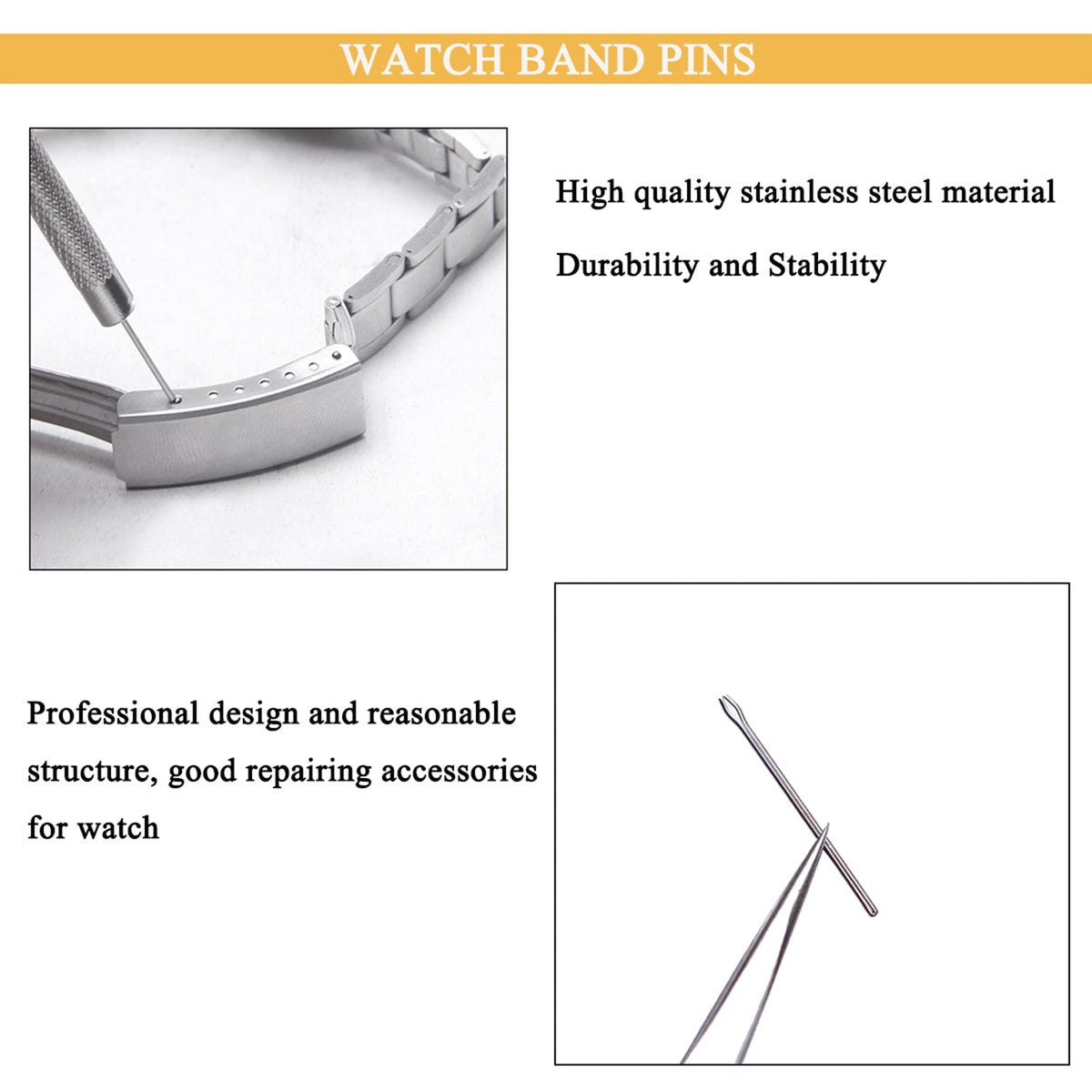 Aokelily Watch Link Removal Tool Kit, 522PCS in 1 Watch Repair Kit Spring Bar Tool Watch Tool Kit, Watch Band Strap Remover with 3 Extra Pins, 4 Tips Pins, 360PCS Link Pins