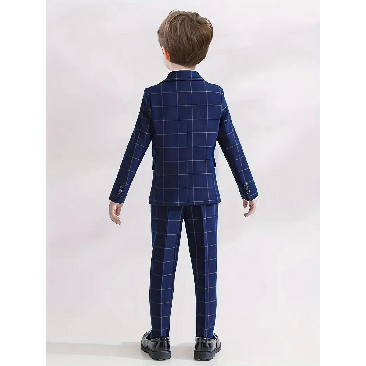 Wehilion Boys' Suits Slim Fit with Adjustable Waist, Boys Formal Suit Set Colorful Suit, Boys Tuxedo Suit 5PCS