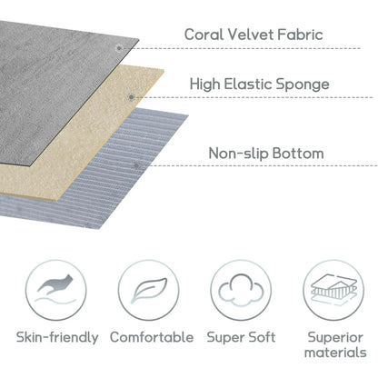 XIECUVA Memory Foam Bathroom Rugs, Non-Slip Bath Rugs, Machine Washable Bathroom mats, Super Absorbent Velvet Bath Mats，Easier to Dry for Bathroom Floor Rugs (17"×24", Dark Grey)