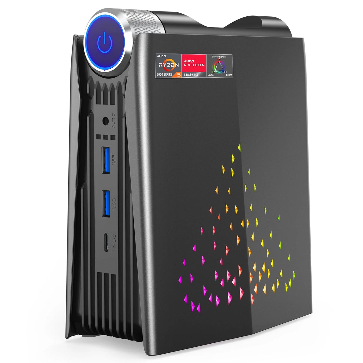 NIPOGI S3A Mini PC with AMD Ryzen 7 5700U, 16GB RAM, 512GB SSD, Windows 11 PRO