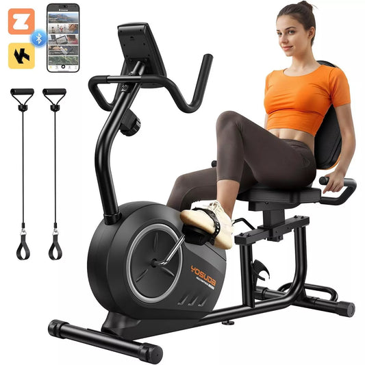 YOSUDA PRO Recumbent Exercise Bike for Home, Recumbent Stationary Bike for Seniors with 16 Level Resistance