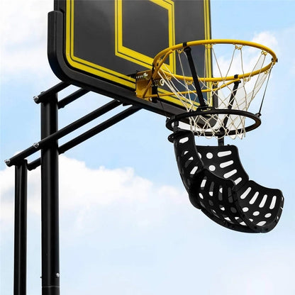Basketball Return, SEGMART Basketball Return Attachment, 360° Basketball Shot Trainer, Portable Basketball Training Equipment, Basketball Return Chute Rebounder with 4 Detachable Hooks for Hoop,Black