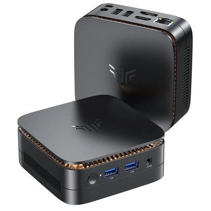 NIPOGI E1 Mini Desktop PC, Intel n97, 16GB DDR4, 512GB SSD, Win11 Pro, Black