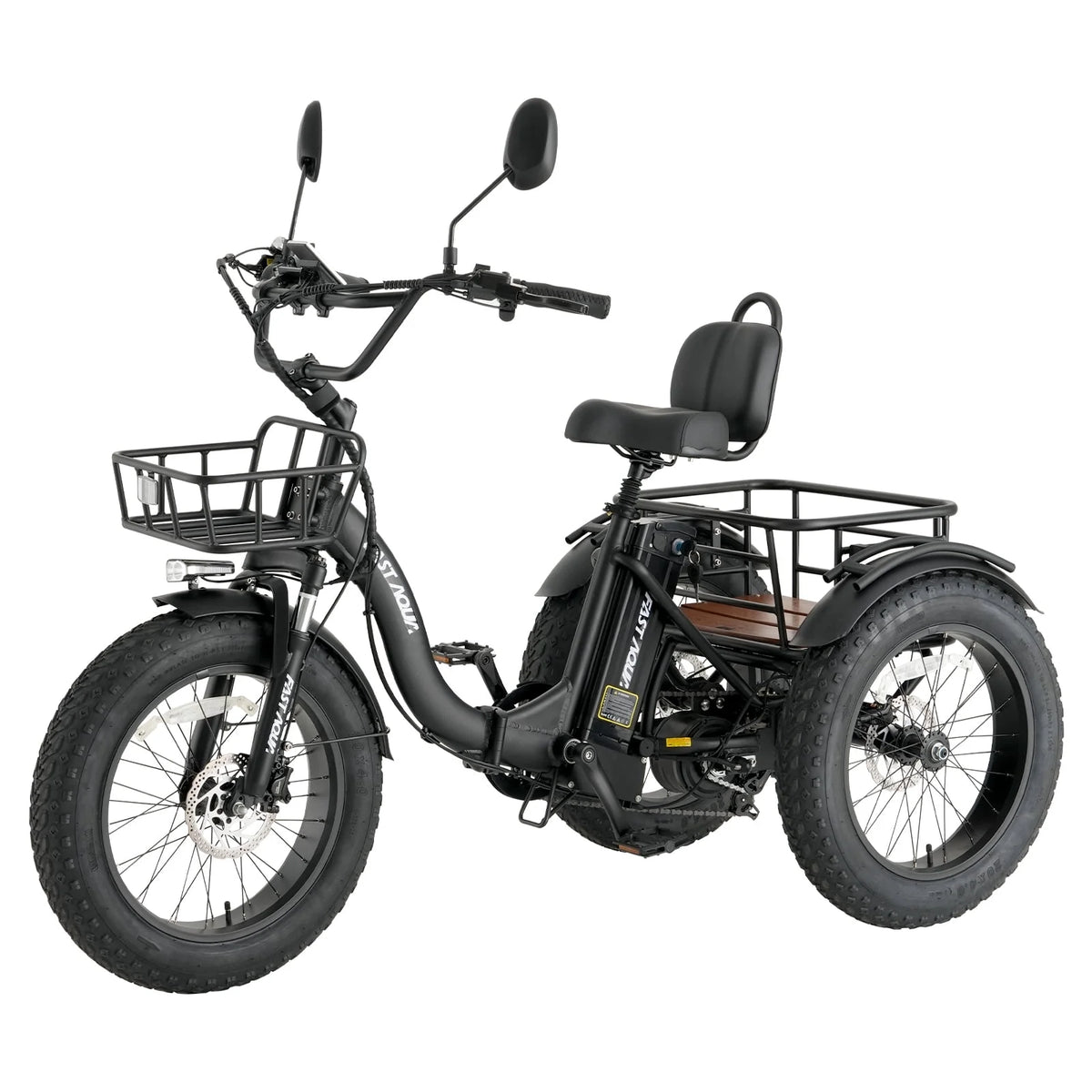 Skeri Electric Tricycle for Adults, 750W(Peak 1350W) Motor, 48V13Ah Battery, 20"x4" Folding Fat Tire 3-Wheel Electric Trike, 20MPH, Hydraulic Brakes, Rear Basket & Differential
