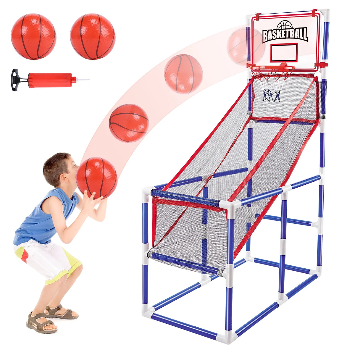 JoyStone Kids Basketball Hoop Arcade Game, Basketball Hoop Indoor Outdoor W/2 Balls, Basketball Game Toys Gifts for Boys and Girls (2 Balls)