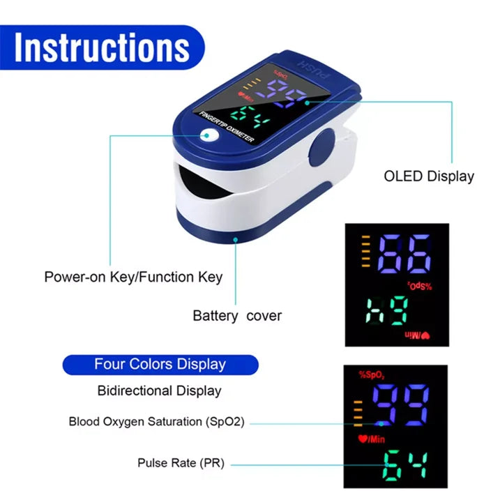 SUWU Fingertip Pulse Oximeter,Blood Oxygen SpO2 Sports and Aviation Fingertip Monitor,Pediatric Pulse Oximeter with Lanyard