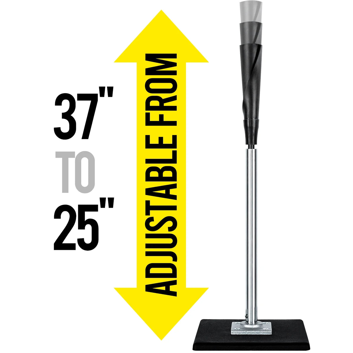 JASCOPRO Portable Batting Tee for Baseball, 25-37" Adjustments Easy Transport Premium Baseball Tee