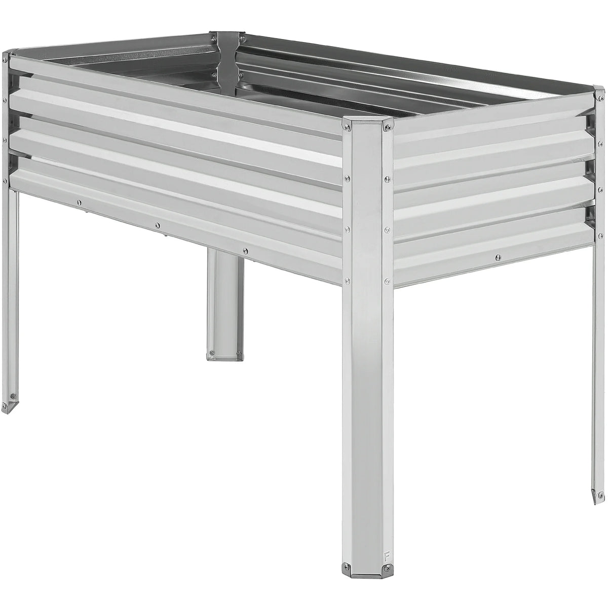 TrumanPick Galvanized Raised Garden Bed with Legs 4x2x3ft for Vegetable Flower Herb, 800lb Capacity