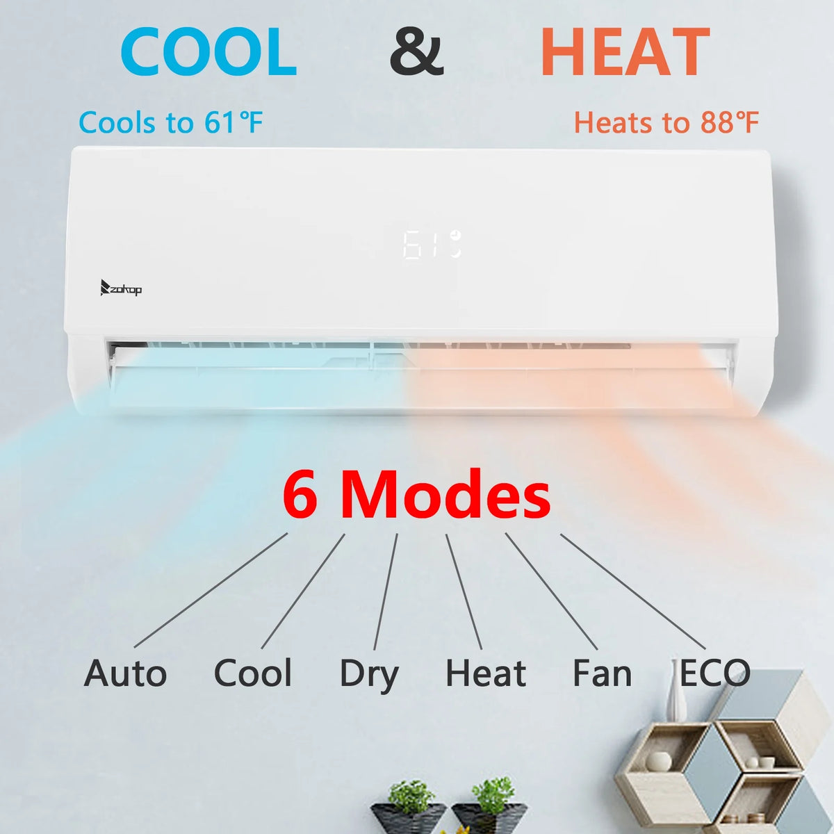 Ktaxon 24,000 BTU Single Zone Universal Floor/Ceiling Ductless Mini-Split System