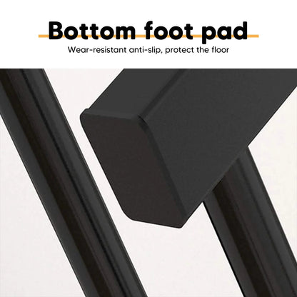 Homemart Clothes Rack without Wheels Double Garment Rack Rolling Rack for Indoor Bedroom Portable Closet 2-Pole Iron Clothes Hanger Rack Modern Garment Hanger Stand for Home