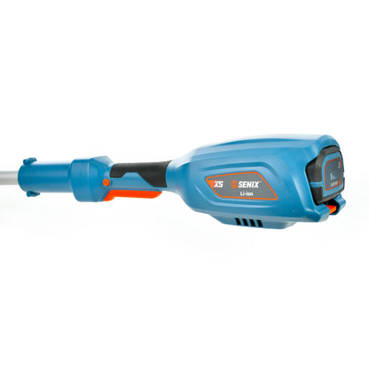 SENIX 58 Volt Max* 13-inch Cordless Brushless String Trimmer (Battery and Charger Included), GTSX5-M