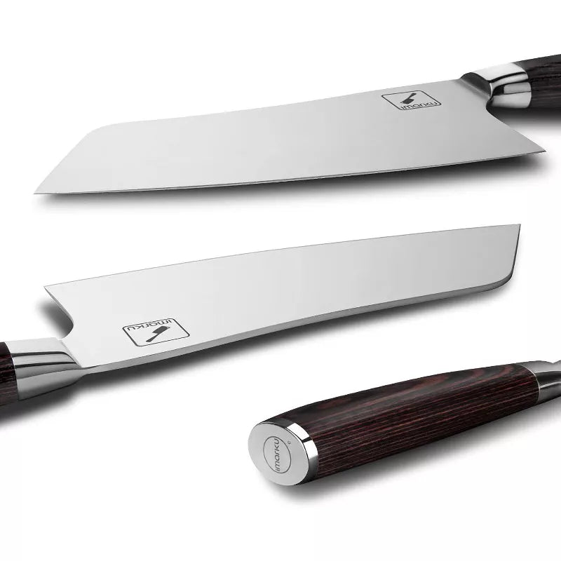 imarku Kitchen Knife, 7 Inch Ultra Sharp Butcher Knife Japanese SUS440A Stainless Steel Cleaver Knife with Ergonomic Handle, Meat Knife for Kitchen