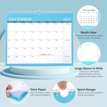VINAUO 2025-2026 Desk Calendar,18 Months Wall Calendar,14.5x11.5 in form Januaty 2025-June 2026,Thick Paper with Julian Dates and Block for Office,Home,School