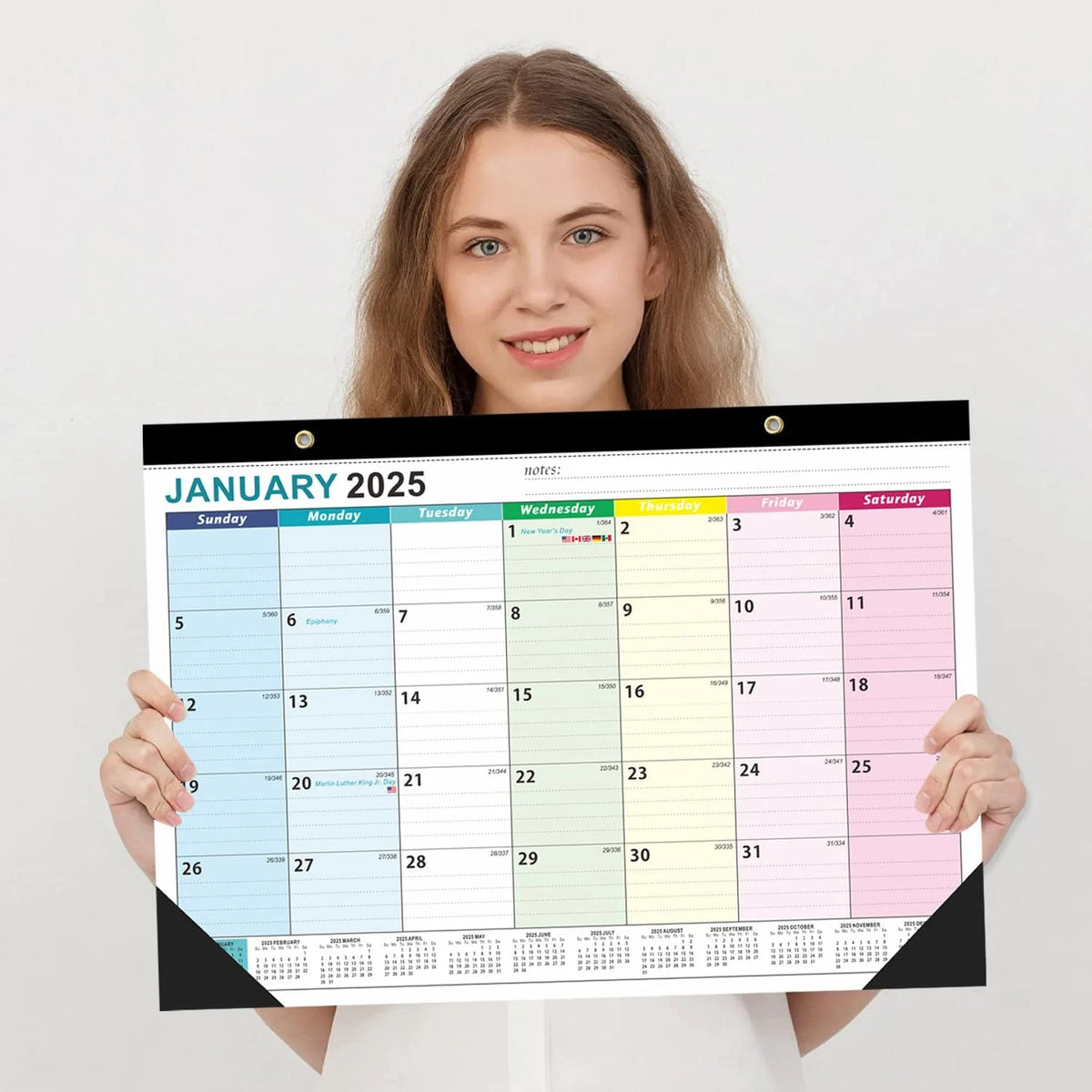VINAUO Large Desk Calendar 2025-2026, 18 Months 22" x 17" Desktop Calendar from JAN 2025 - JUL 2026, Office Supplies Wall Calendar for Planning and Organizing in Your Family, School or Office