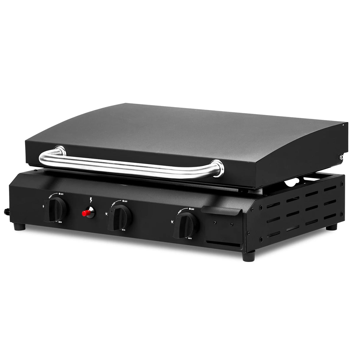Zintown Propane Griddle Table Top Grill Camping Griddle Portable with 3 Burner