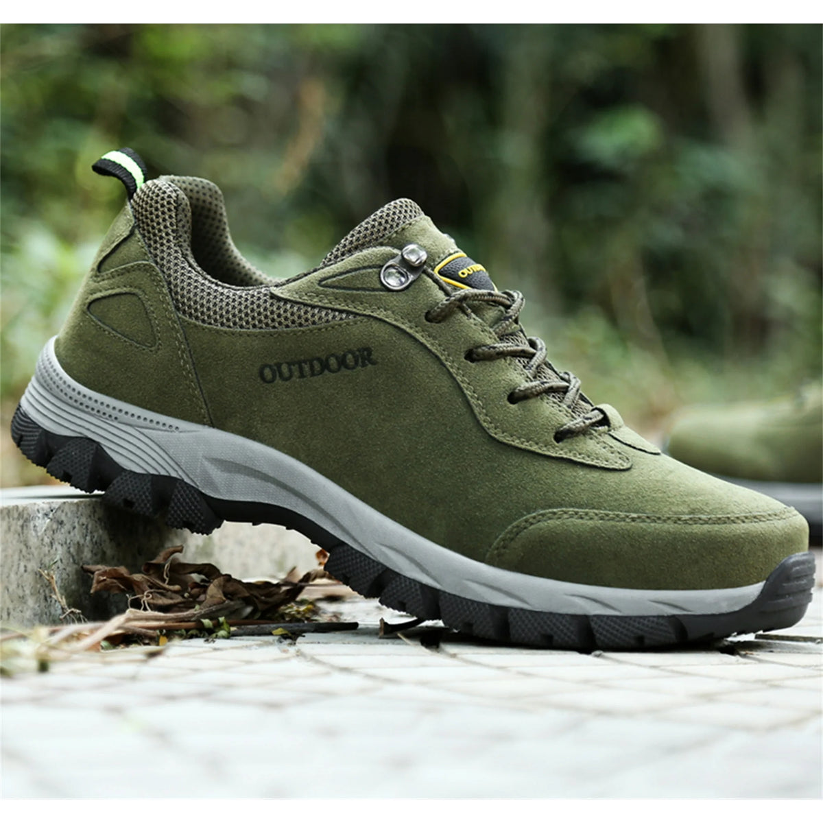 HAOSHIDUO Men's Hiking Shoes Low-Top Waterproof Non-Slip Trekking Trails Sports Shoes Size 7.5