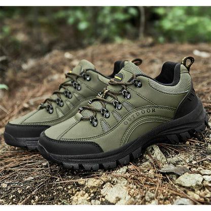 HAOSHIDUO Men's Waterproof Hiking Shoes Anti Slip Durable Outdoor Shoes Comfortable Hike Trekking Trails Shoes