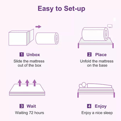 Wuleitex 10" Memory Foam Mattress, Medium Firmness, Safe and Comfortable, Peaceful Every Night