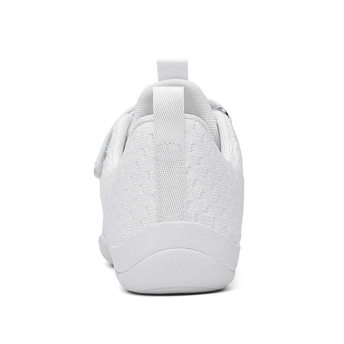 HAOSHIDUO White Cheer Shoes for Girls Lightweight Breathable Soft Fabric Sports Dance Shoes Non Slip Rubber Outsole