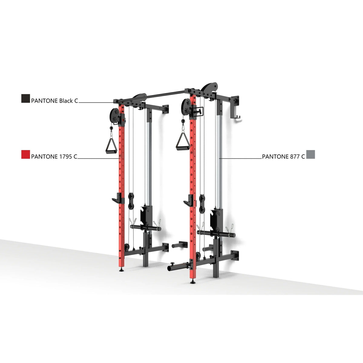 WARIOUT Wall Mounted Power Rack-Space-Saving Strength Training Equipment for Home Gym