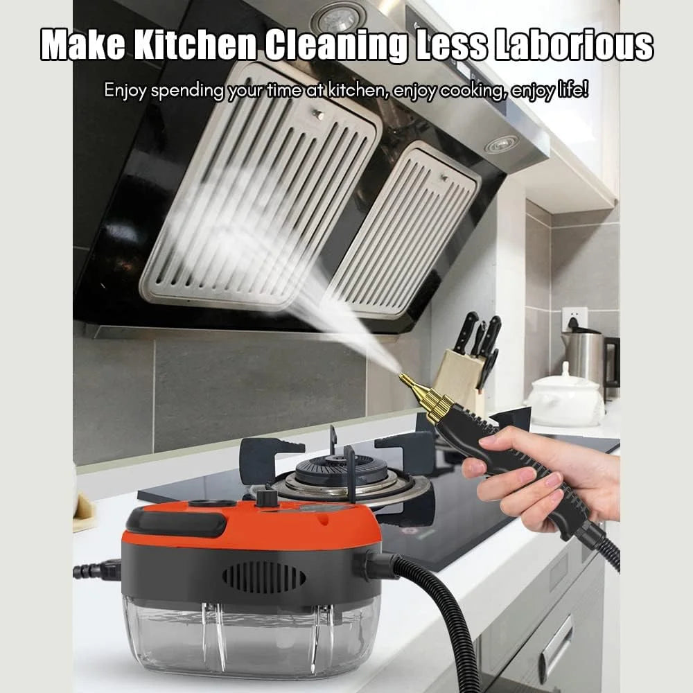 Vislone Steam Cleaner, 2500W Portable High Pressure Steam Cleaning Machine with 3 Brush Heads for Home, Kitchen, Bathroom