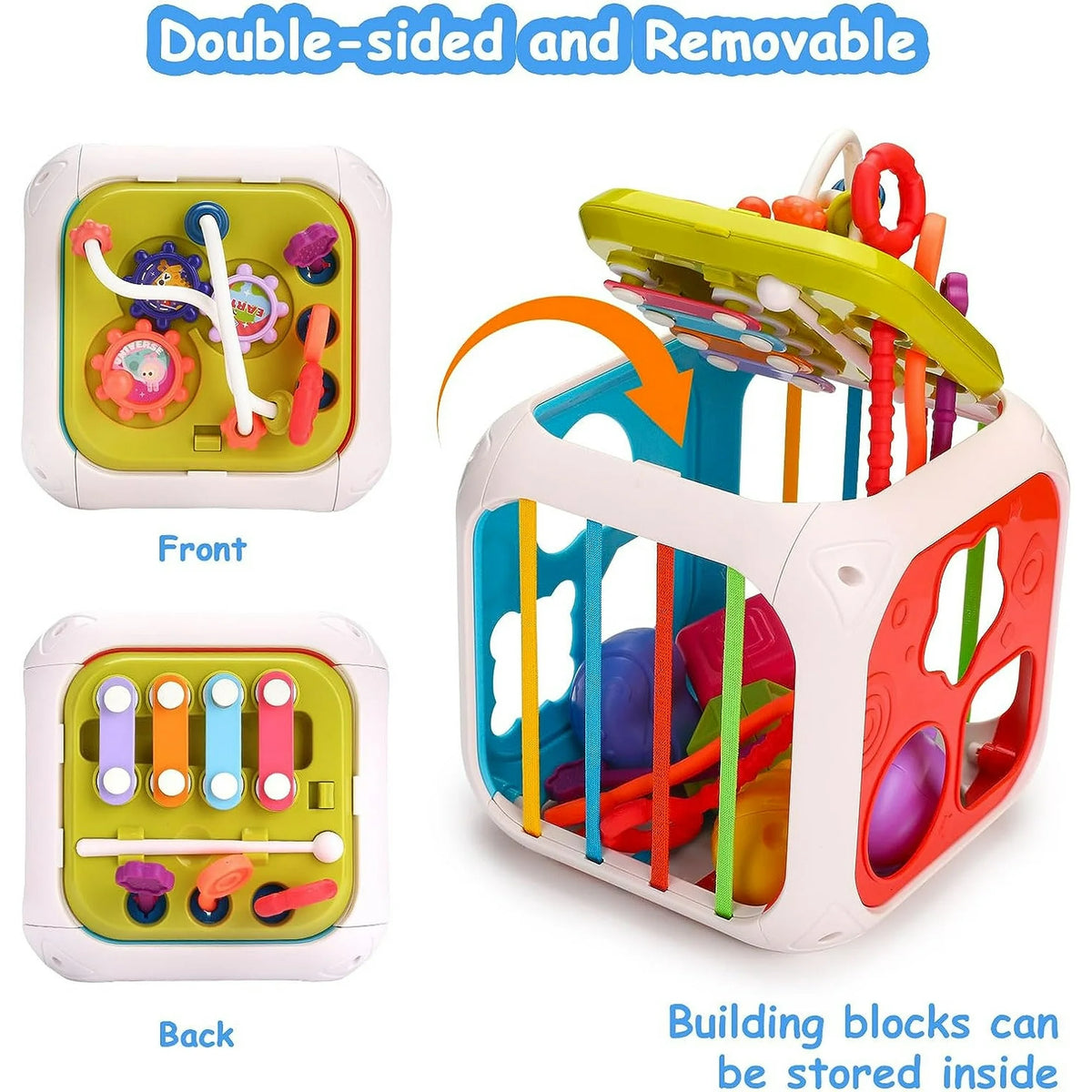 BEEPRINCESS 7-in-1 Baby Sensory Montessori Toys for 1 Year Old, Toddler Toys for 1 2 Year Old Boys Girls Birthday Gifts, Baby Toys 6 to 12 Months, Multifunction Learning Education Preschool Toys