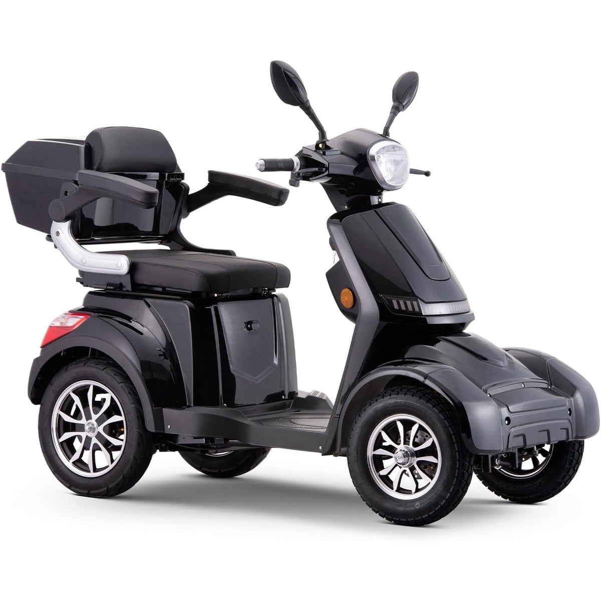 4 Wheel Electric Powered Mobility Scooter Wheelchair for Adults  Seniors  Pre Assembled in USA, 500lbs Capacity, 25 31 Miles Range, 3 Speed Up to 15 MPH, 800W Motor Power (Black)