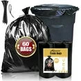 40-45 Gallon Trash Bags, 1.5Mil, Black Heavy Duty Garbage Can Liners 36'' x 44'' (60 Count)