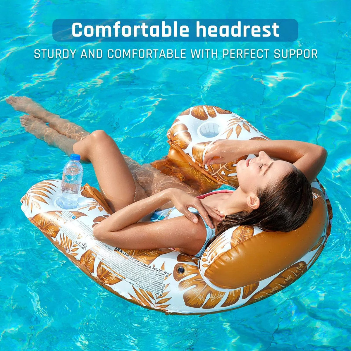 Inflatable Pool Float Chair Set - 2-Pack Floating Loungers for Adults, Pool  Beach Tanning Rafts, Perfect for Swimming, Lake, Pool Parties, and Sunbathing