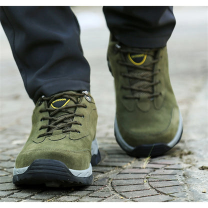 HAOSHIDUO Men's Hiking Shoes Low-Top Waterproof Non-Slip Trekking Trails Sports Shoes Size 7.5