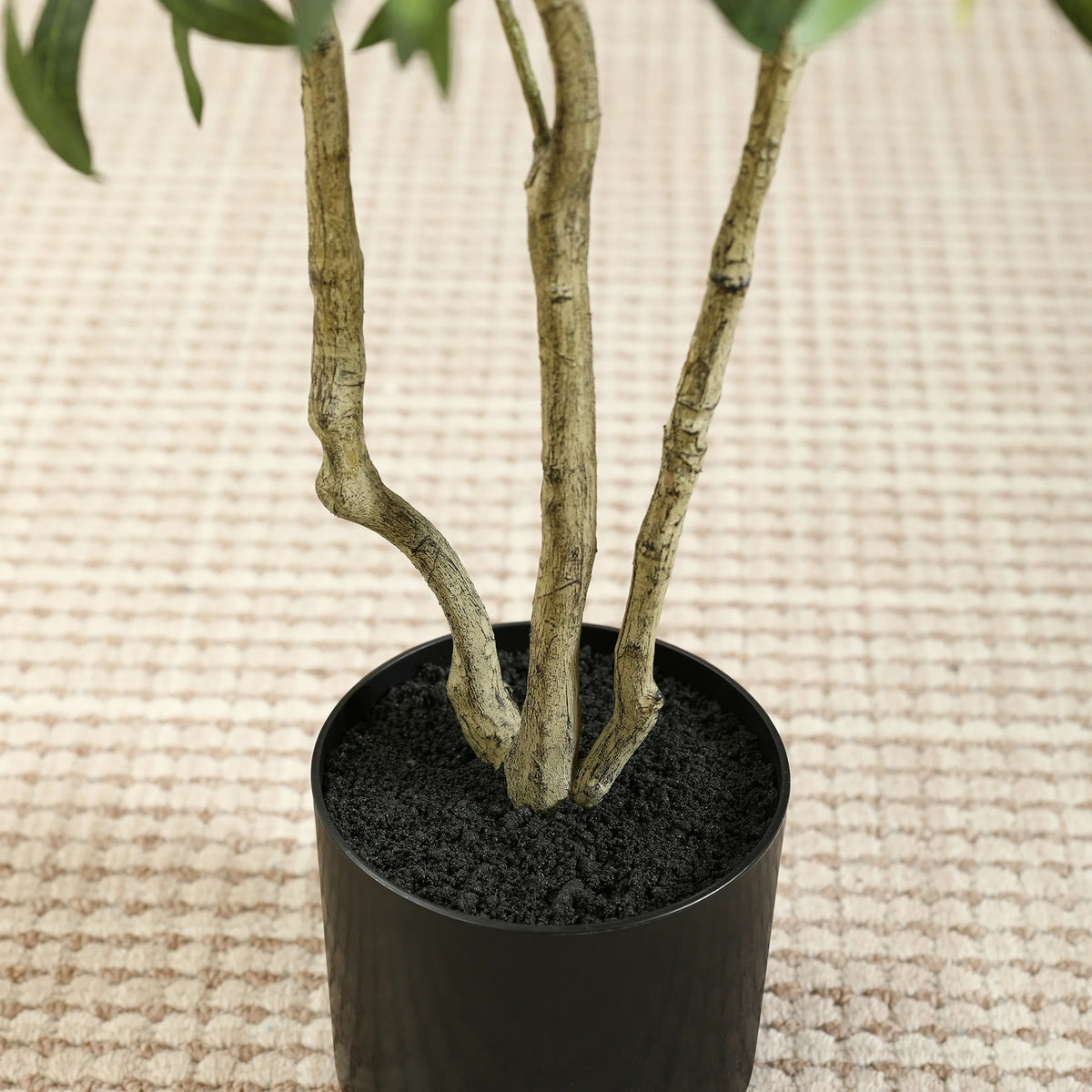6ft Fake Plastic Olive Tree in Pot, Pre Potted Faux Greenry Plant for Home Decor Office House Living Room Indoor Outdoor, Big Fake Plants Fake House Plants