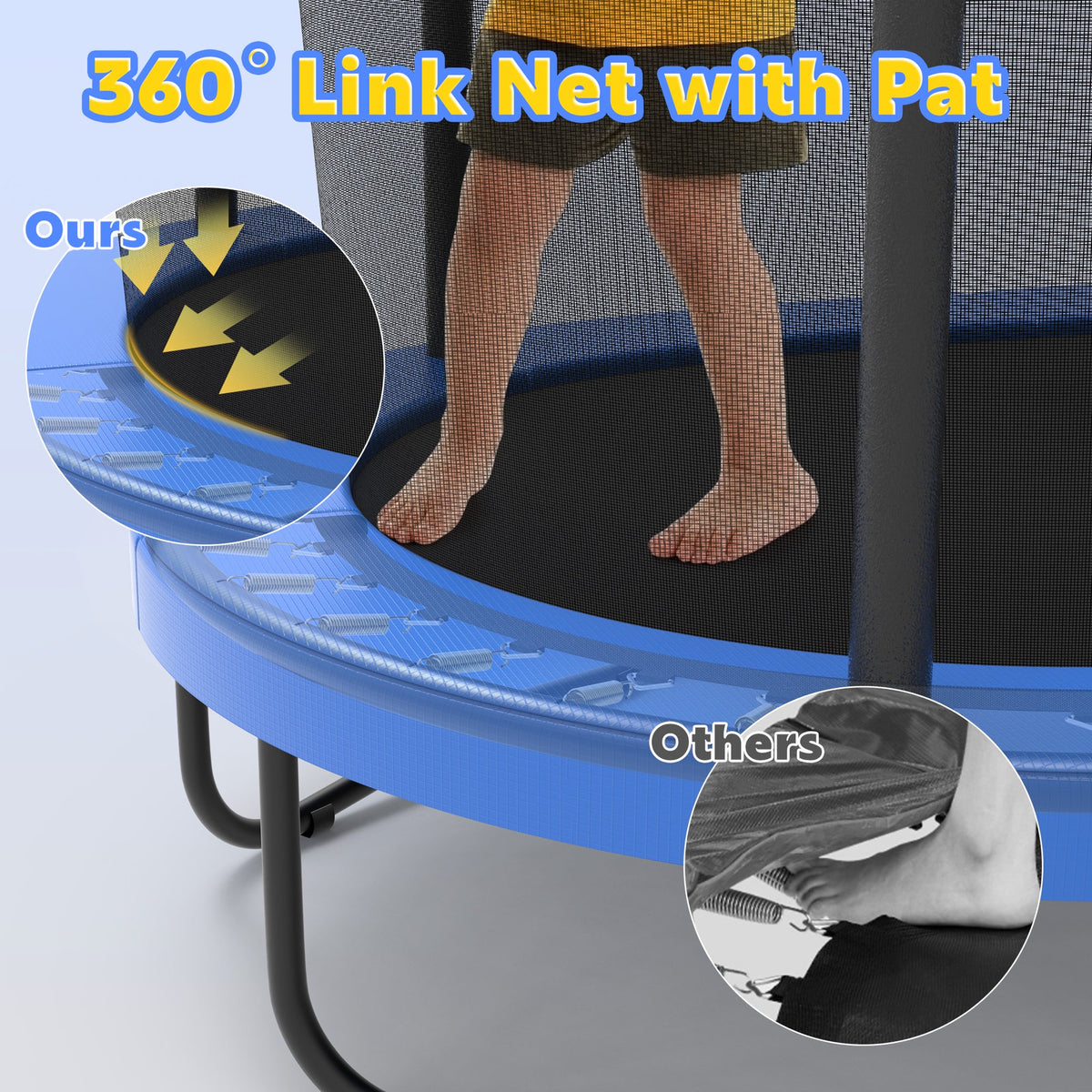 Trampoline for Kids with Enclosure Net, 6Ft Tollder Trampoline with Basketball Hoop for Indoor/Outdoor, Rebounder Trampoline with No-Gap Safe Design for Backyard Garden, Birthday Gifts for Boys/Girls