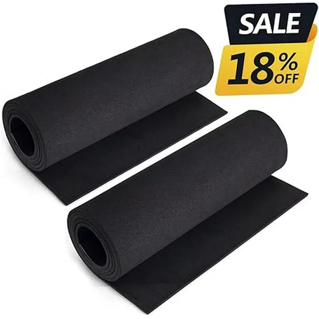 2-Pack Black Eva Foam Cosplay Sheets roll, Premium eva Craft Foam 2mm Thick, 13.5" x 49", High Density 86kg/m3 for Cosplay Costume, Crafts, DIY Projects by MEARCOOH