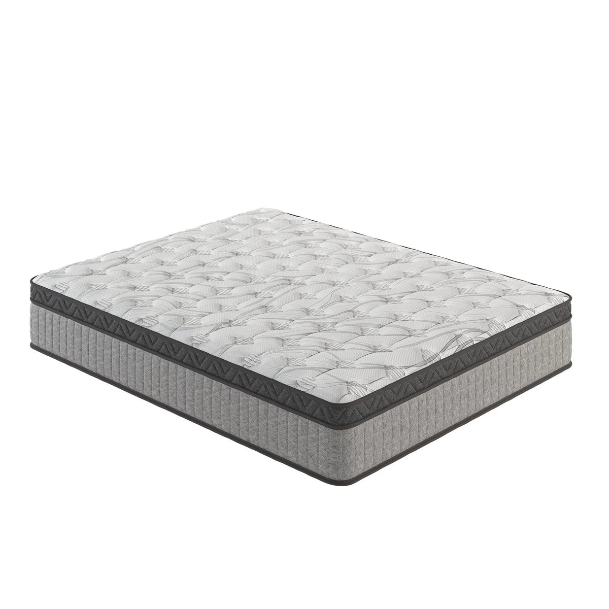 Queen Mattress in a Box, PENTINM 10 inch Memory Foam Mattress for Pressure Relief and Motion Isolation, Queen Mattress Diamond Innerspring Hybrid and Cooling Gel, Medium Firm, CertiPUR-US, Gray