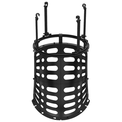 Basketball Return, SEGMART Basketball Return Attachment, 360° Basketball Shot Trainer, Portable Basketball Training Equipment, Basketball Return Chute Rebounder with 4 Detachable Hooks for Hoop,Black