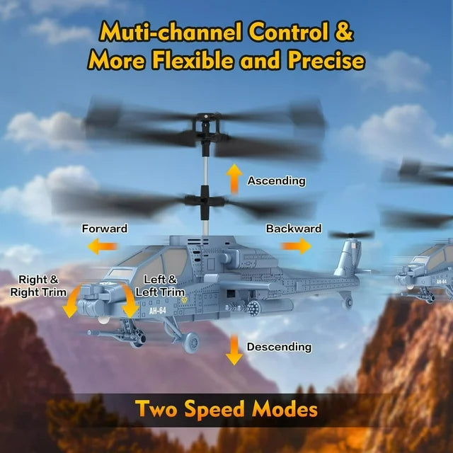 JoyStone 2.4GHz RC Helicopter for Kids, Remote Control Helicopter with Three Speed Modes, 30+ Min Flight Time, LED Lights & Altitude Hold, RC Toys for Boys Girls, Gray