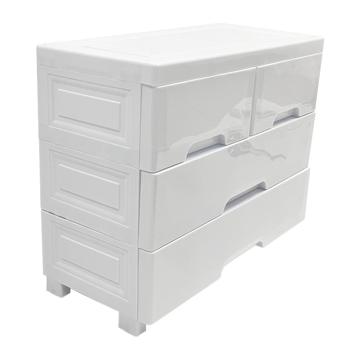 SUSUZI, 5 Drawer Dresser, Chest of Drawers for Bedroom, Modern Storage Cabinet Dresser Organizer Unit,White