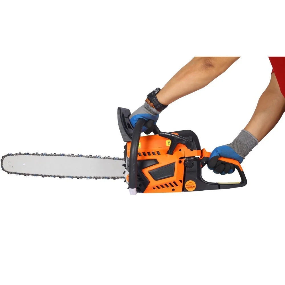 Ktaxon 52cc Gas Chainsaws 20 Inch Bar Power Chain Saws, 2 Stroke Handed Petrol Gasoline Chain Saw for Cutting Wood Outdoor Garden Farm Home Use, EPA Compliant
