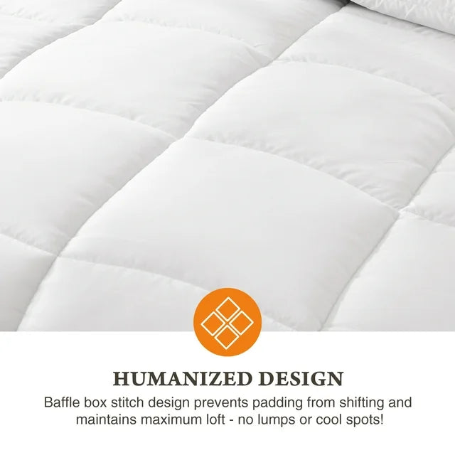 EverPick Four Season Universal Down Comforter- Soft and Fluffy Bedding, Skin-friendly Lightweight and Luxurious Down Comforter (White,88x88 inches)