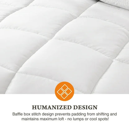 EverPick Four Season Universal Down Comforter- Soft and Fluffy Bedding, Skin-friendly Lightweight and Luxurious Down Comforter (White,88x88 inches)
