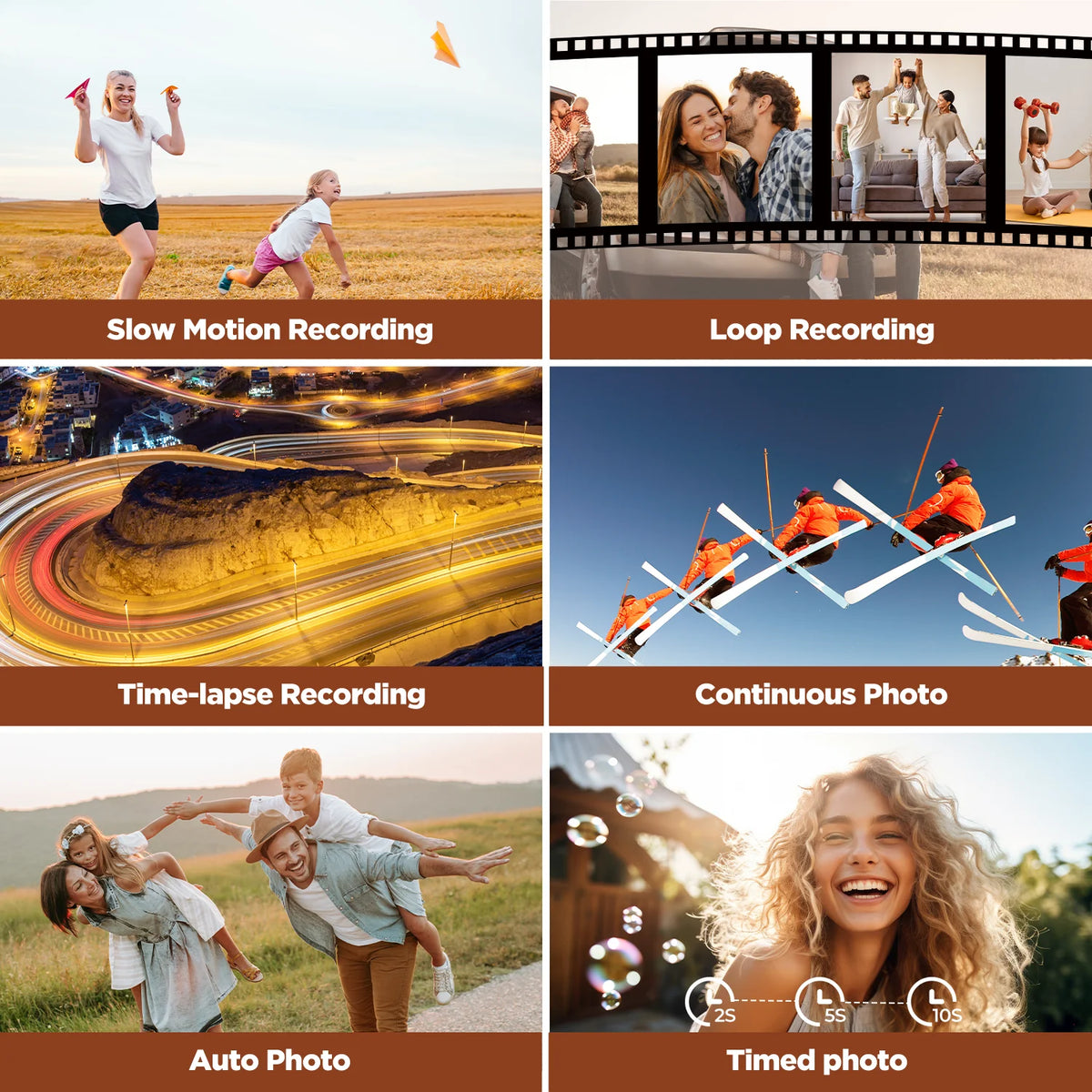 Campark 64MP Digital Camera 4K Video with 18x Zoom, 64GB Card for Beginners