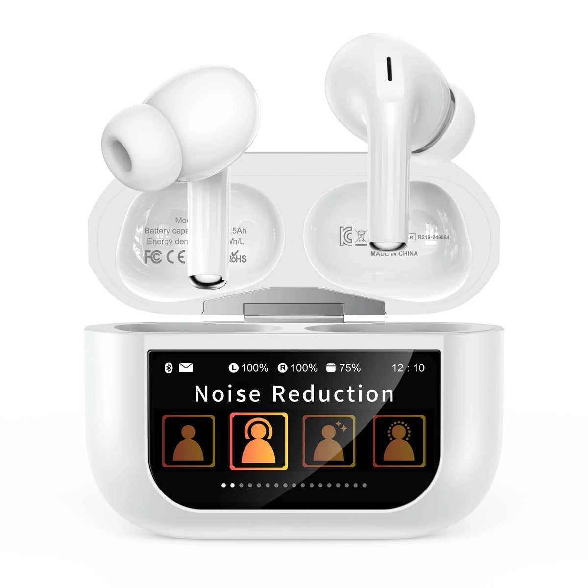 AHANSI Wireless Earbuds with Multifunctional Touch Screen 35H Playtime Bass Stereo Headphones