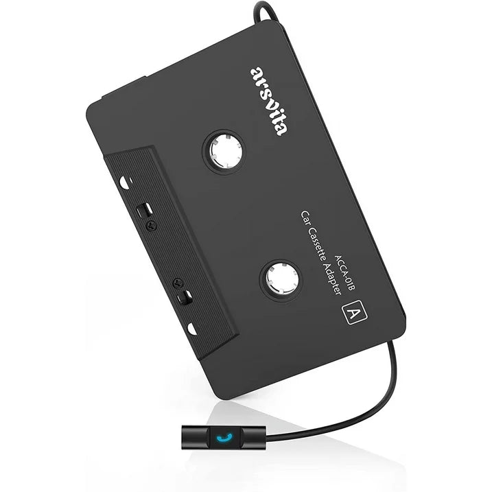 Bluetooth 5.0 Cassette Receiver with Phone Call Button, Hands-free Calls Wireless Bluetooth Cassette Aux Adapter for Car Tape Player Deck